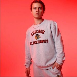 Chicago Blackhawks lululemon x NHL Men's Steady State Crew Crewneck Sweatshirt